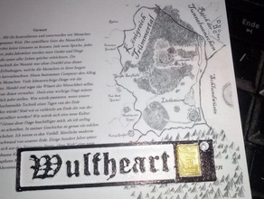 wulfheart gold holder keychain keychains art birthday book gift happy love present useful 3d print model - Mito3D