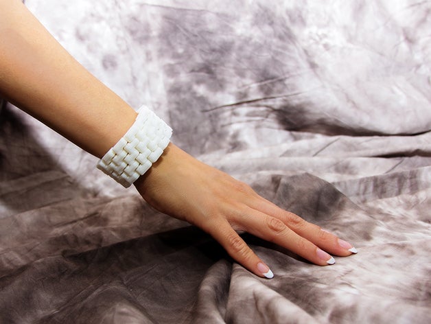 flexible bracelet v55 bracelets 3D print model - Mito3D