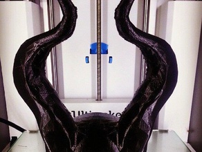 maleficent mal fique casque sculptures art corn malefiqu sorcerer 3d print model - Mito3D