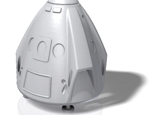 dragon v2 capsule landing legs vehicles spacex 3D print model - Mito3D