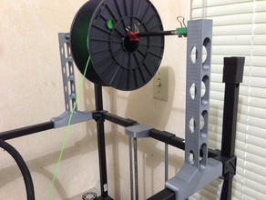 rigidbot spool rack tower 3d printer parts mount 3d print model - Mito3D