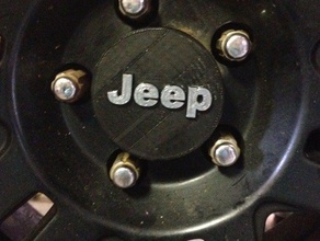 jeep hub cover automotive wheel cap wrangler 3d print model - Mito3D
