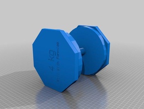 8kg dumbell kuruş spor ve açık hava özelleştirilmiş 3d print model - Mito3D