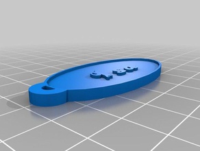 my customized oval keychain isa keychains 3d print model - Mito3D