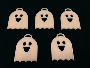 sonriendo fantasma llavero juegos y juguetes lindo de halloween 3d print model - Mito3D