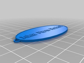 si personalizada llavero oval llaveros personalizado 3d print model - Mito3D