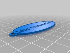 si personalizada llavero oval llaveros personalizado 3d print model - Mito3D