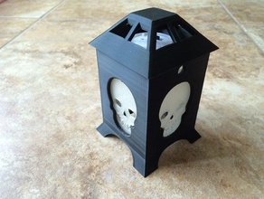 led skull lantern sans bones decor halloween 3d print model - Mito3D