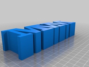 meu personalizados 3 letras seguidas personalizado 3d print model - Mito3D