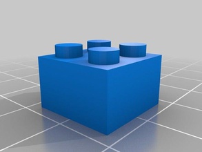 brique lego 2 dot la construction les jouets personnalisé 3d print model - Mito3D