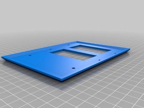 wall plate 2 rockers - 1 blank household customized 3d print model - Mito3D