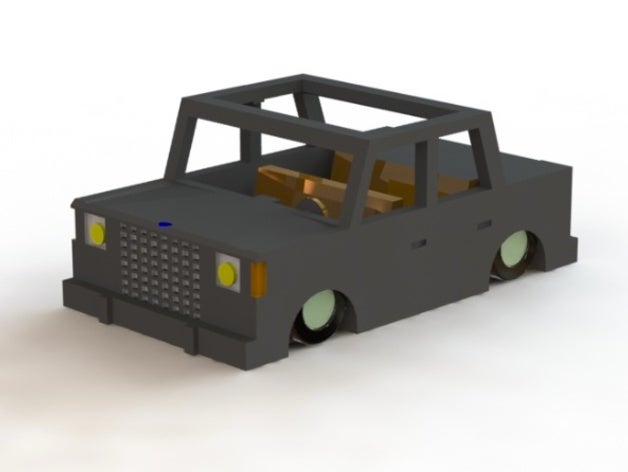 toy car box wheels ford crown victoria 3D print model - Mito3D
