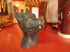 hombre lobo criaturas de halloween 3d print model - Mito3D