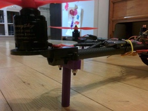 talon v1 diy 12mm tubo de montagem do motor trem pouso r c veículos quadcopter turnigy 3d print model - Mito3D