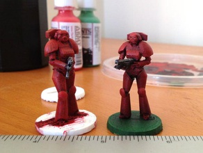 femmina spazio trooper giochi futuro umana marino in miniatura roleplay da tavolo wargame wargames-giochi di guerra 3d print model - Mito3D