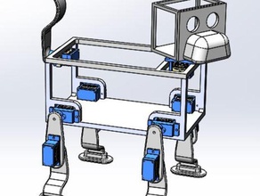 ardudog robótica 4legs cão as pernas robô robotdog robotlegs 3d print model - Mito3D