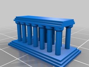 meu personalizados templo grego a arte personalizado 3d print model - Mito3D