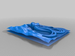 mermaid-große Datei 2d-Kunst 3d print model - Mito3D