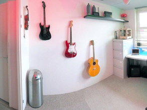 chitarra staffa a parete 3d la stampa le chitarre appendiabiti grucce il monte accessorio di fissaggio alla 3d print model - Mito3D