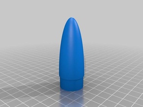 paramétrico elíptica cono de nariz hobby modelo cohete la plana el 3d print model - Mito3D