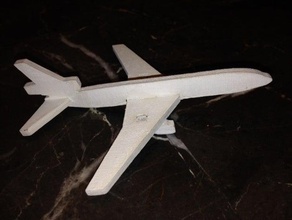simple small passenger jet toys & games airplane laser cut toy 3d print model - Mito3D