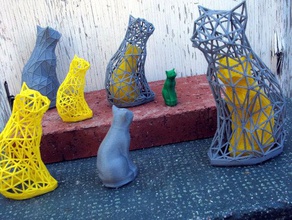 caged cats scans & replicas 123d catch openscad 3d print model - Mito3D