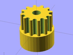 ekobots - gear gerador cilíndrica de dentes partes engrenagem o grub paramétrico plástico madeira 3d print model - Mito3D
