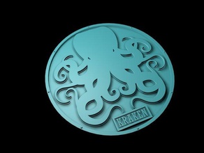 kraken sculptures decoration medaillon 3d print model - Mito3D