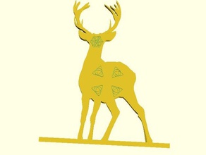2 celtic geyik dekor dekorasyon av açık 3d print model - Mito3D