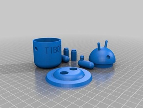 tibot' 2 containers customized 3d print model - Mito3D