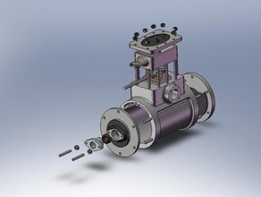 steam engine cylnder other cylinder valve 3d print model - Mito3D