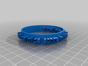 ma personnalisé 2 poème bracelet art 3d print model - Mito3D