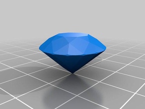 diamond shape brilliant cut 58 jewelry artistic customizer challenge gemstone toy wearable 3d print model - Mito3D