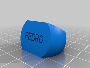 anillo pedro anéis personalizado 3d print model - Mito3D
