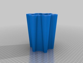 6 lobed pencil potbeakercup office replicator pot beaker cup vase 3d print model - Mito3D