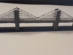 suspension bridge model- made minecraft buildings & structures 3d print model - Mito3D