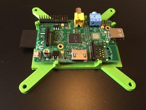 raspberry pi model b bracket clips vesa-mount computer mounting raspi vesa 3d print model - Mito3D