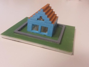 simple house buildings & structures 3d print model - Mito3D