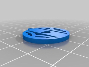 meu monograma personalizado pingente de múltiplos loops - k coração fronteira jóias 3d print model - Mito3D