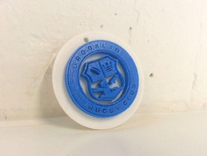 brooklyn Futbol Kulübü logosu madalyon sikke ve rozetleri logo ragbi 3d print model - Mito3D
