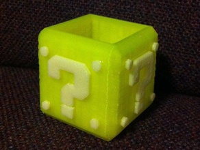 mario pregunta bloque vaso de chupito los contenedores juego 3d print model - Mito3D