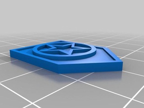 pentangle scudo sculture shield 3d print model - Mito3D