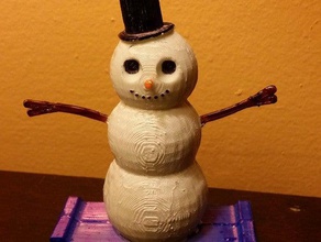 personalizable muñeco de nieve-a navidad la decoración personalizador frosty p-papá nieve invierno xmas 3d print model - Mito3D