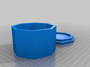 octagon recipiente recipientes personalizado 3d print model - Mito3D