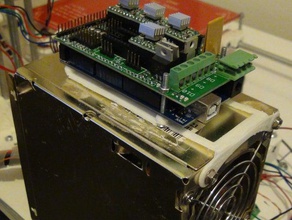 arduino mega 2560 atx psu - lado de montaje la electrónica atmega2560 fuente alimentación 3d print model - Mito3D