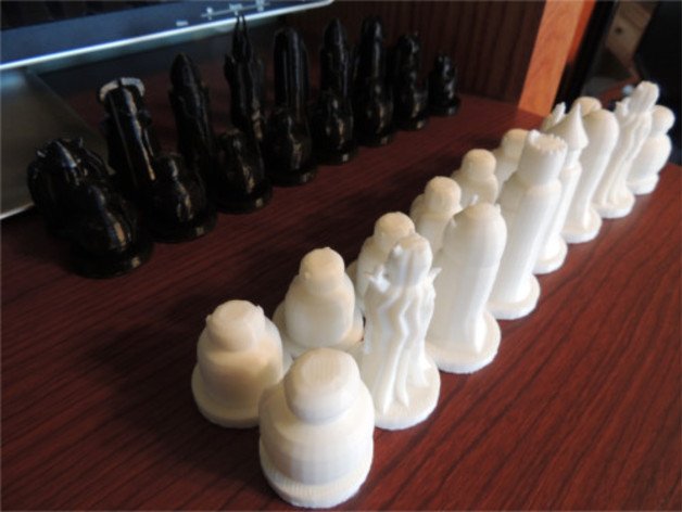 Herr Ringe-Schachspiel solide Stücke Schach board Spiel Ringe lotr set 3D print model - Mito3D