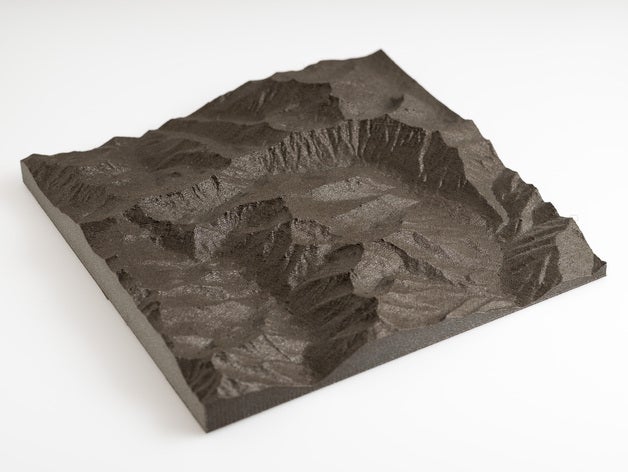 trinity alps haritalar spor ve açık hava canyon creek lakes caribou göller dem göster arazi 3D print model - Mito3D