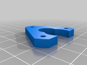 piccolo j-testa groovemount piastra dell'adattatore 3d la stampante parti l'esperimento openscad parametrico 3d print model - Mito3D