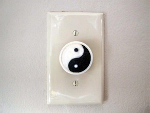 dualstrusion yin-yang dimmer düğmesi dekor Çin Taoizm elektrik notseej taijitu taoculuk yararlı zheng3 3d print model - Mito3D