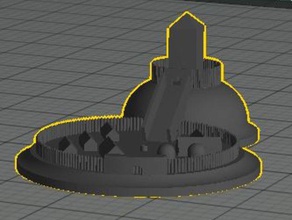 motte bailey château modèle de plateau jeu décoration bâtiments et structures diy la forteresse l'histoire moyen-age mideval 3d print model - Mito3D